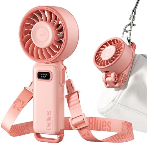 Diveblues Portable Turbo Fan, 100 Speed Handheld Fan with Strong Airflow, Foldable 4 in 1 Persona... | Amazon (US)