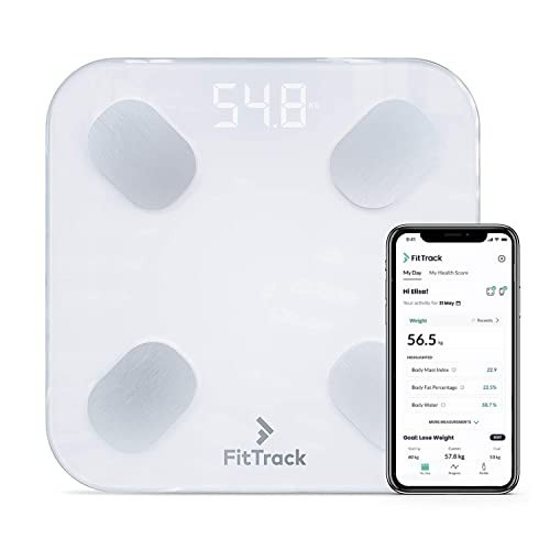 FitTrack Dara Smart BMI Digital Scale - Measure Weight and Body Fat - Most Accurate Bluetooth Glass  | Amazon (US)