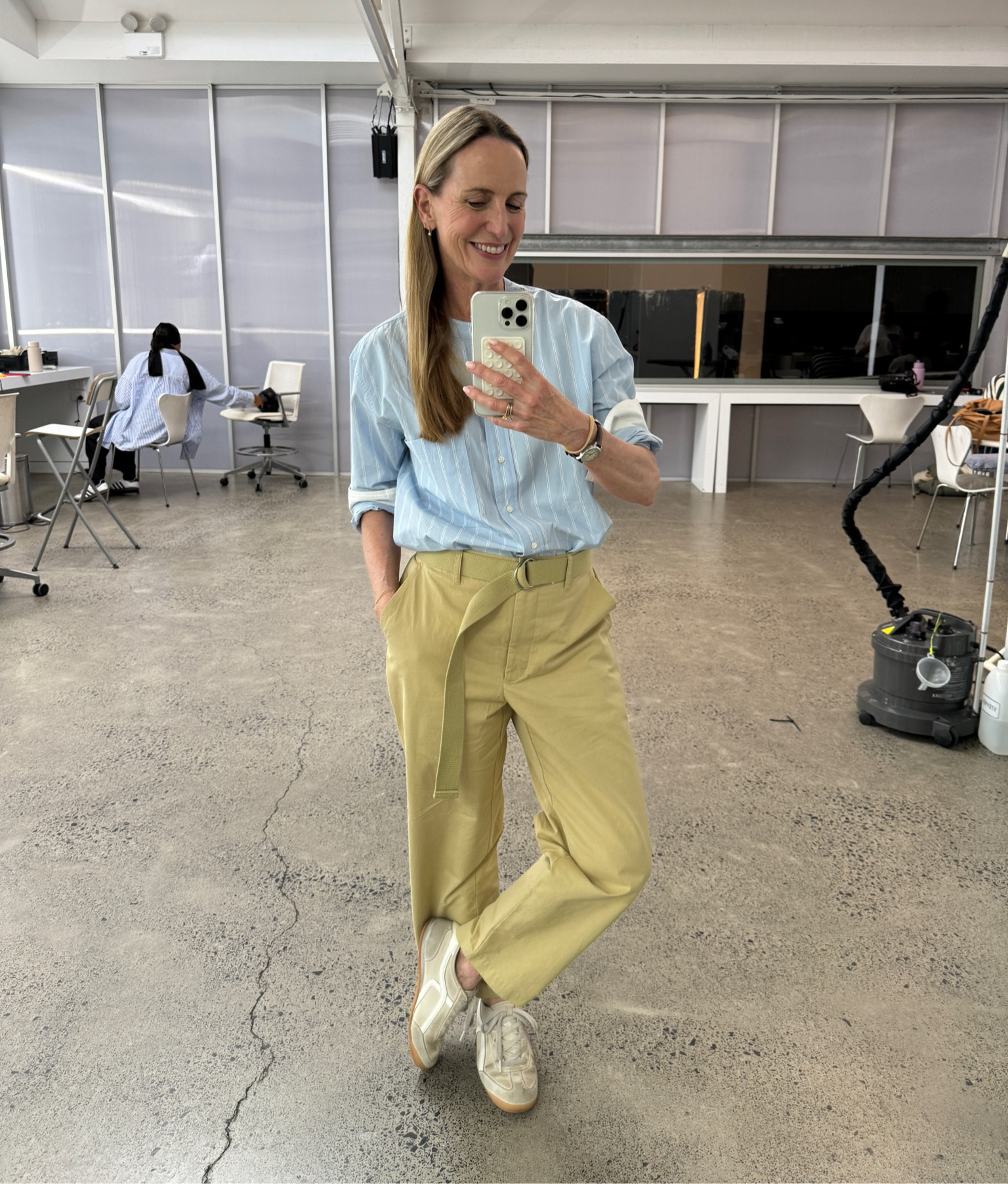 This whole outfit is from Oroton’s new essentials line. The chinos come in a few different colours and they’re the perfect light weight poplin for summer. I love this shirt with contrast white on the cuff. #oroton #springbasics

#LTKaustralia #LTKstyletip