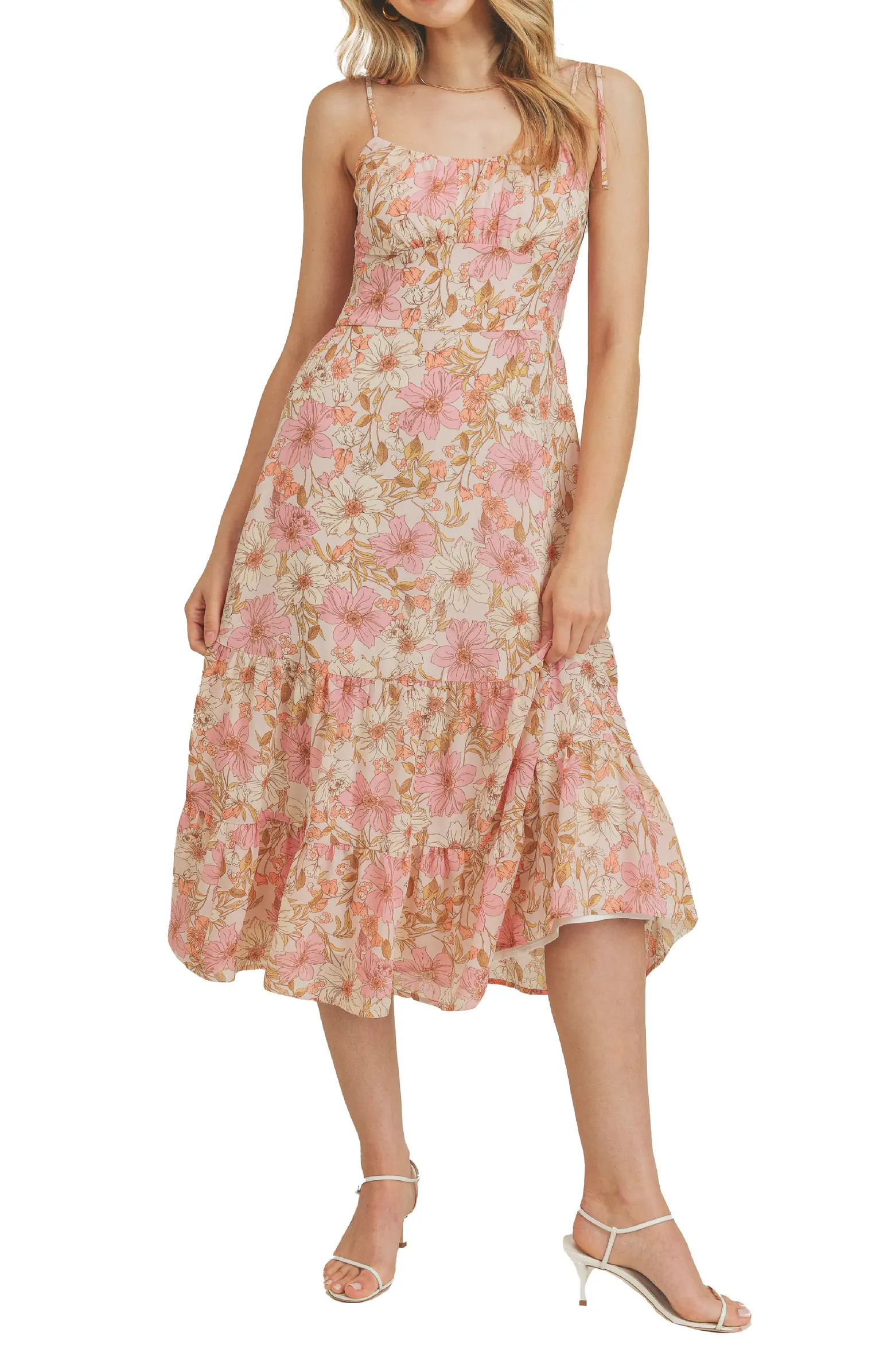 Tie Strap Midi Dress | Nordstrom Rack