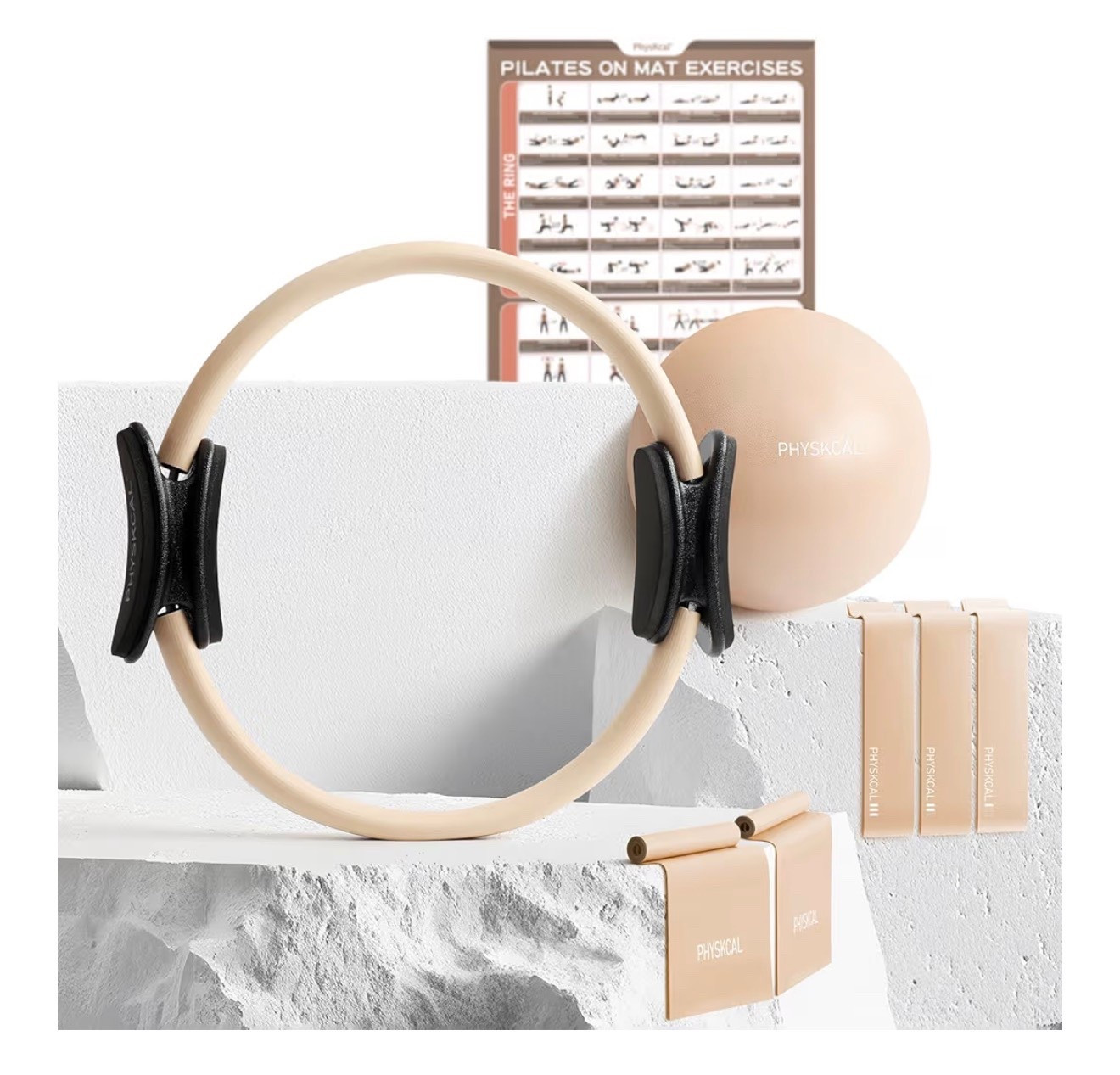 Pilates Kit, 15-Inch Pilates Ring with 1x Core Ball, 3X Resistant Loops and 2X Flex Bands, Home Pilates Equipment Set and Mat Pilates Essential Kit

#LTKdayinmylife #LTKfitnessgoals #LTKselfcare
