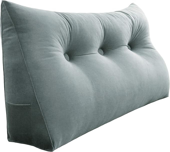 WOWMAX Large Bolster Triangular Headboard Backrest Positioning Support Reading Wedge Pillow for D... | Amazon (US)