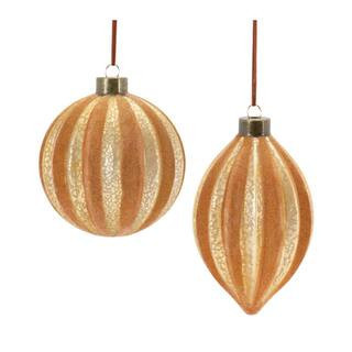 12ct. Copper Glass Ribbed Mixed Ornaments By Melrose | Michaels® | Michaels Stores