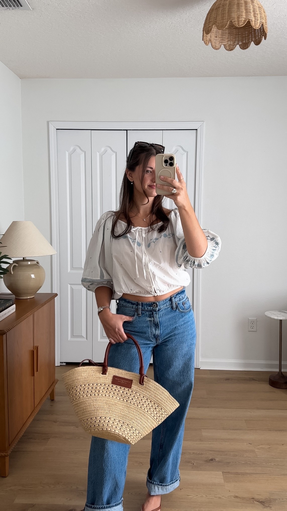 Friday ootd! Wearing size 4 top and 25 regular jeans (exact wash is medium tinted and I cuffed them) 

#LTKootd #LTKSeasonal