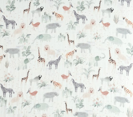 Safari Organic Muslin Swaddle Set | Pottery Barn Kids