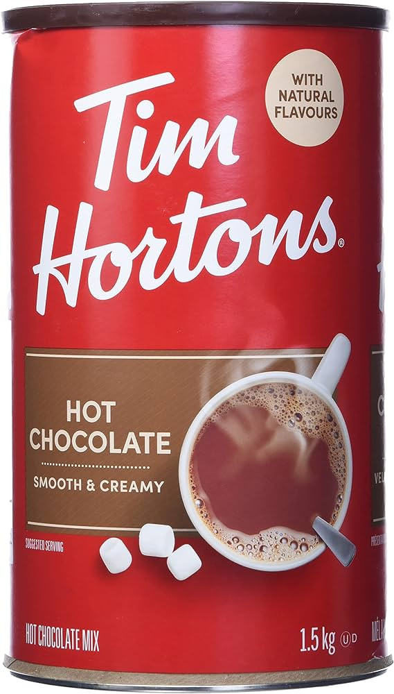 Tim Hortons Hot Chocolate Beverage Mix, Original, 1.5kg Can | Amazon (CA)