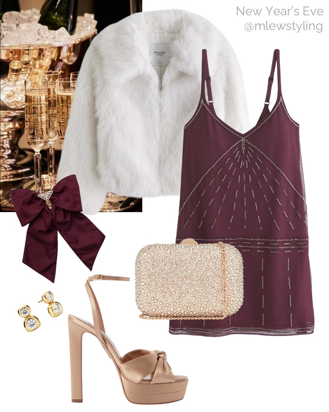 New Year’s Eve outfit idea ✨

Tags: NYE look, Abercrombie party dress, white faux fur coat, Prada burgundy hair bow, Olga berg clutch bag, Mejuri gold earrings, Christmas party outfit, holiday look, Aquazurra platform heels

#LTKHoliday #LTKootd #LTKGiftGuide