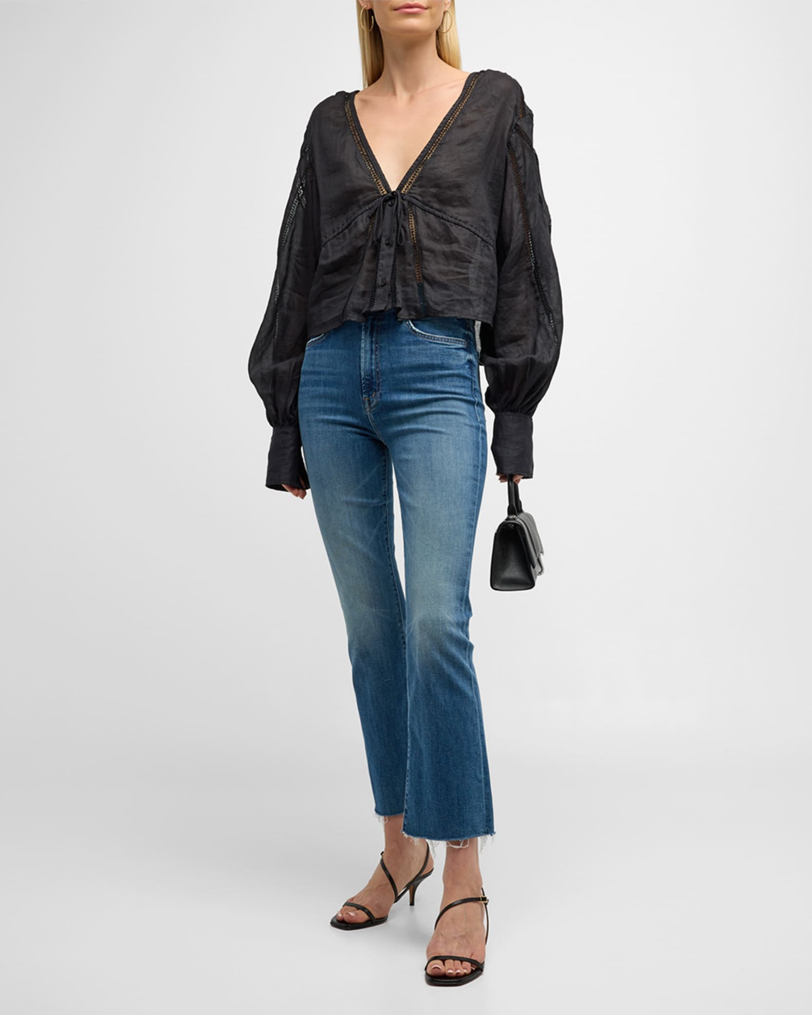 MOTHER The Hustler Ankle Fray Jeans | Neiman Marcus