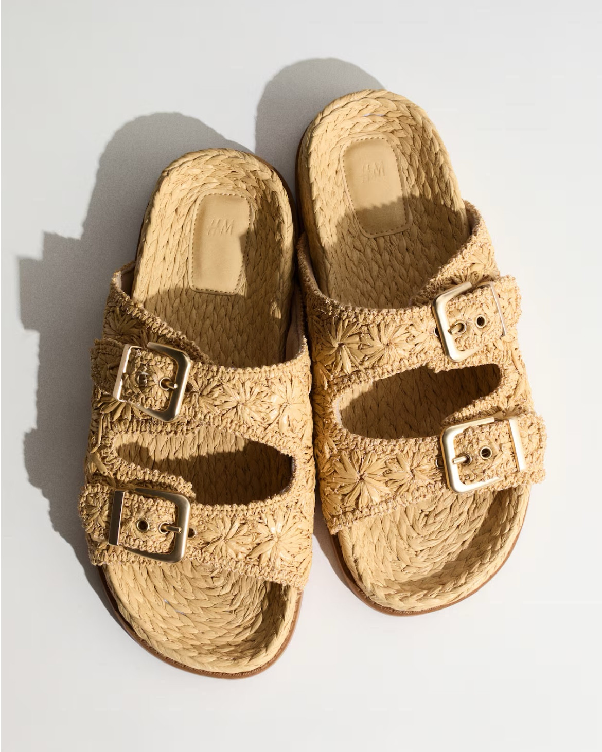 Raffia woven slide sandals 
Birkenstock style sandals 

#LTKSeasonal