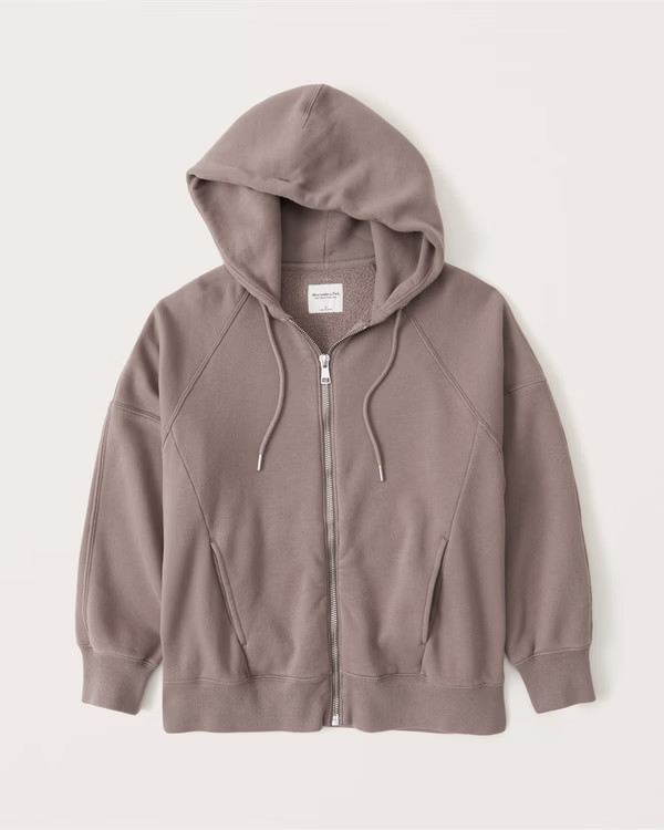 SoftAF Max Boyfriend Full-Zip Hoodie | Abercrombie & Fitch (US)