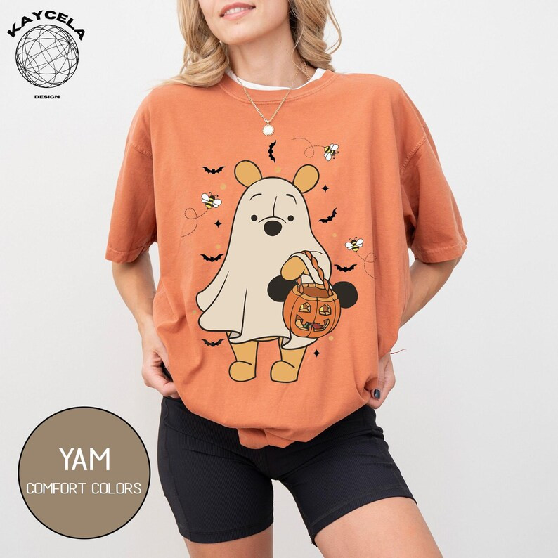 Halloween Winnie the Pooh Shirt, Pooh Ghost Halloween Shirt, Spooky Season Shirt, Pooh Shirt, Cut... | Etsy (US)