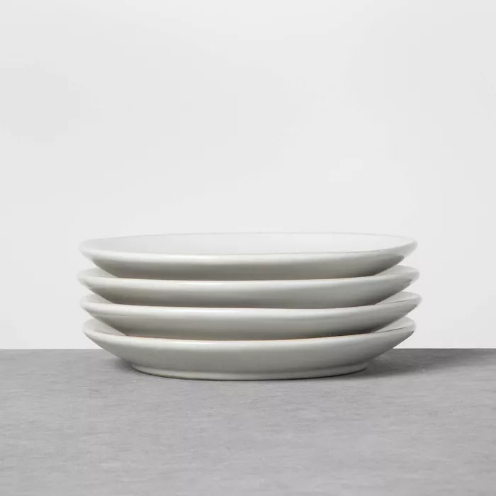 4ct Seasonal Appetizer Plates Holiday Motifs Sour Cream - Hearth & Hand™ with Magnolia | Target