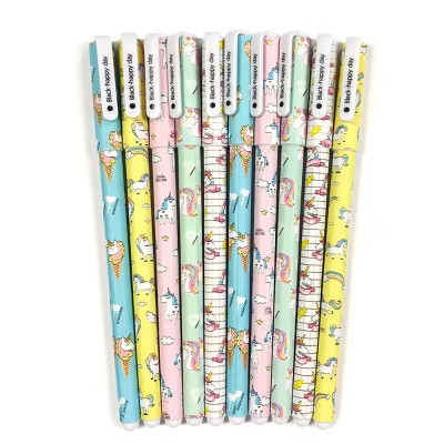 Wrapables Unicorn Flamingo Gel Ink Pens, 0.5mm Fine Point (Set of 10) for School, Office, Stationery, Unicorn Black Ink | Target