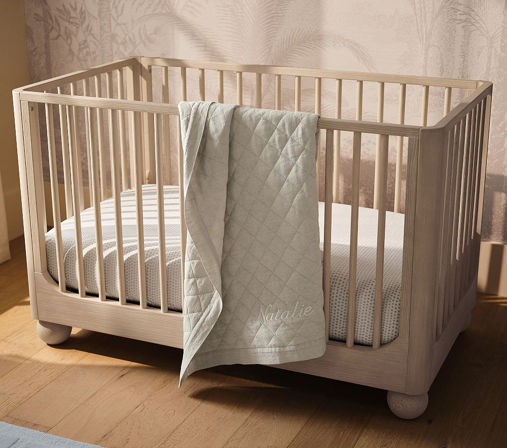 European Linen Baby Quilt | Pottery Barn Kids