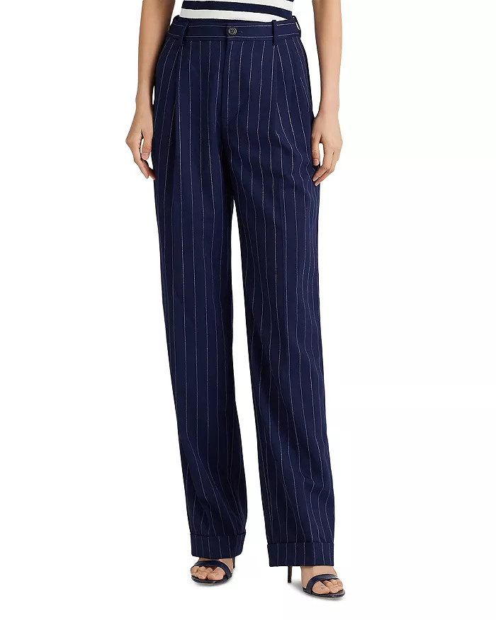 Pinstriped Straight Leg Pants | Bloomingdale's (US)
