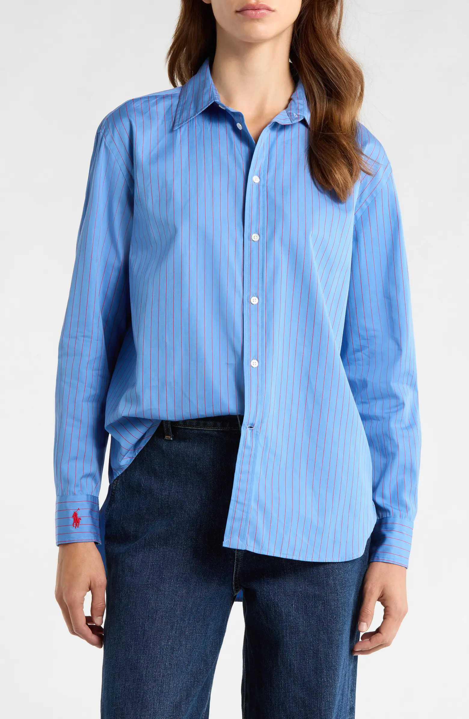 Polo Ralph Lauren Stripe Button-Up Cotton Shirt | Nordstrom | Nordstrom