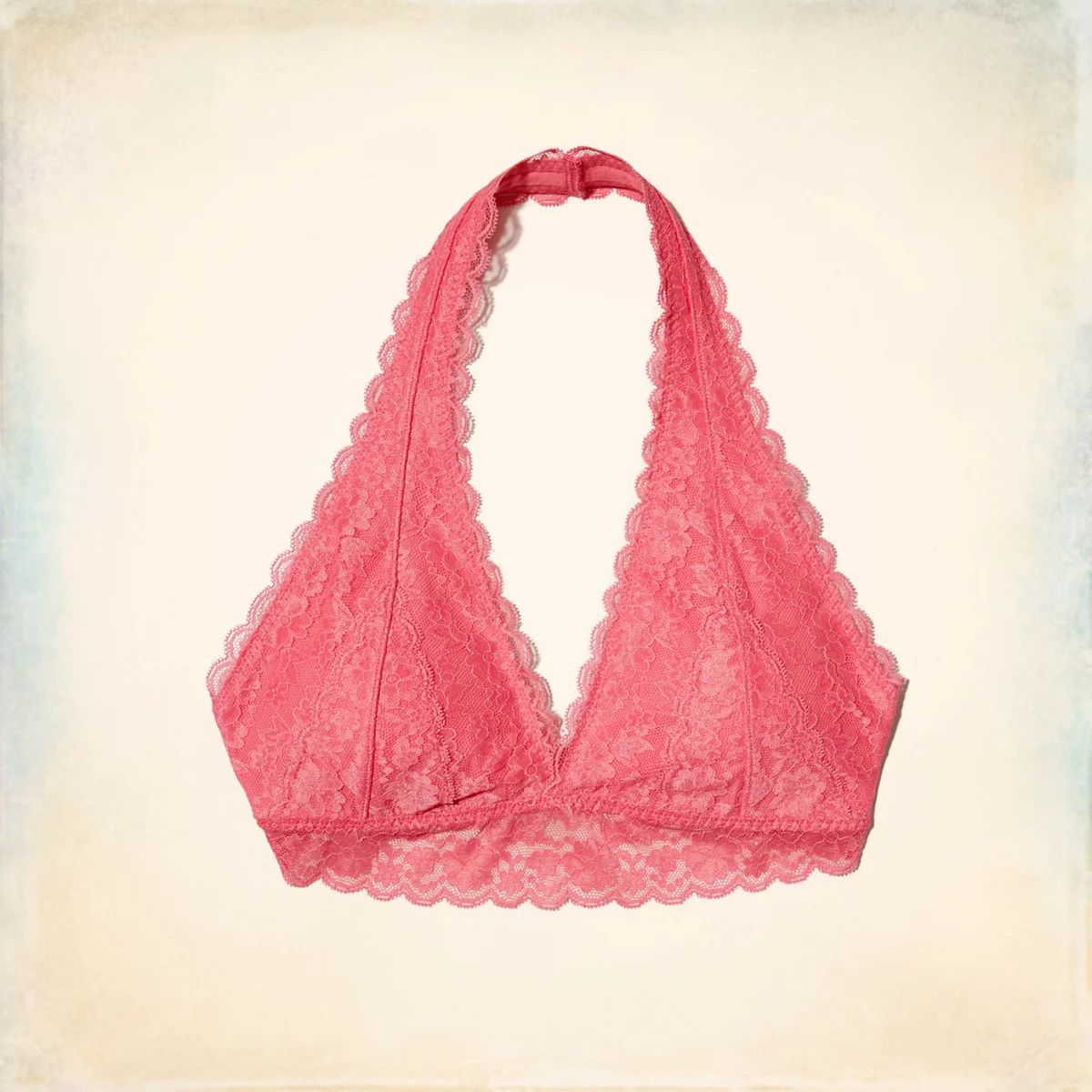 Lace Halter Bralette With Removable Pads | Hollister US