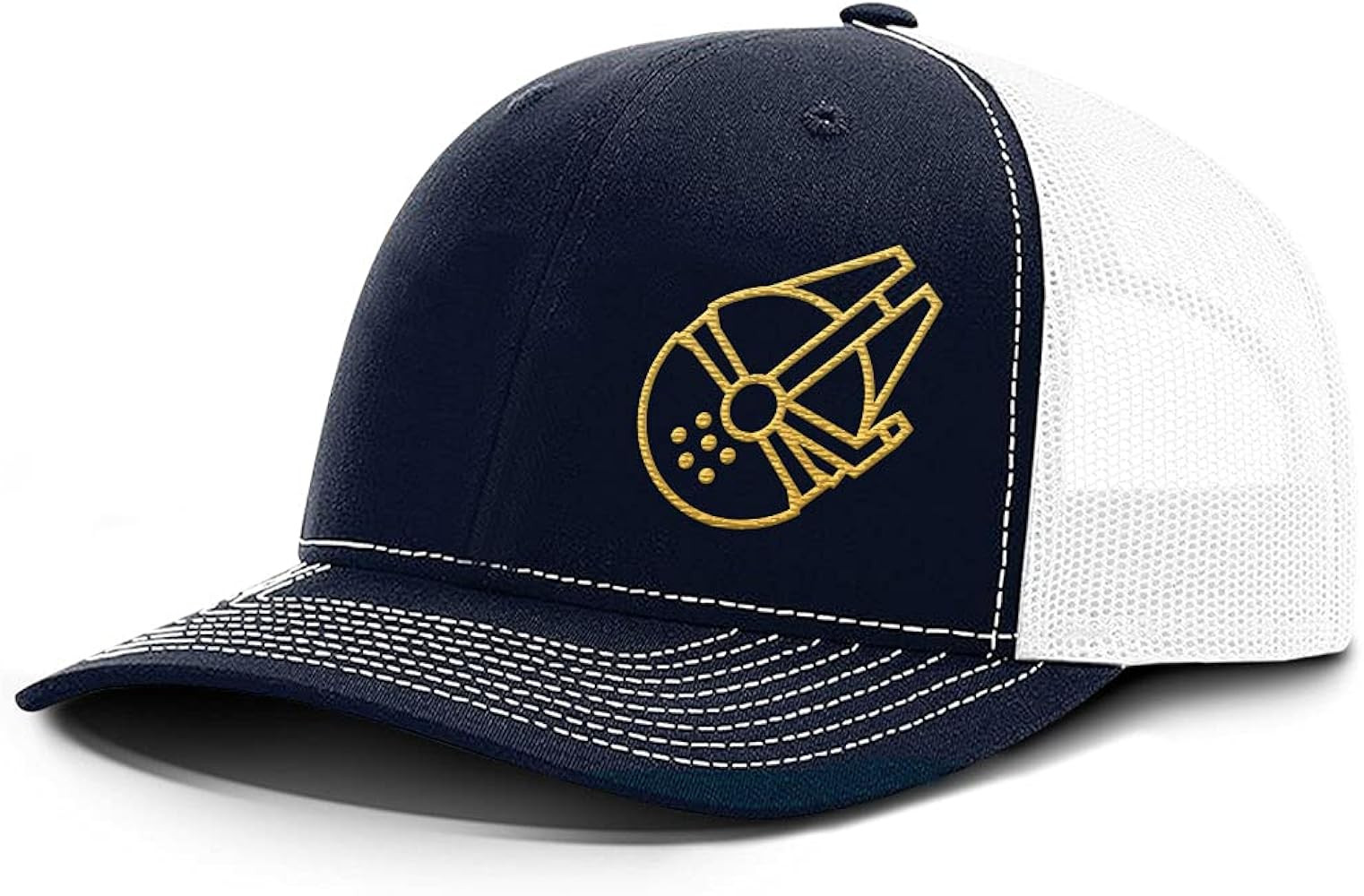 BustedTees Falcon Outline Back Mesh Hat Casual Wear - Baseball Cap for Men Breathable Mesh Back Adju | Amazon (US)