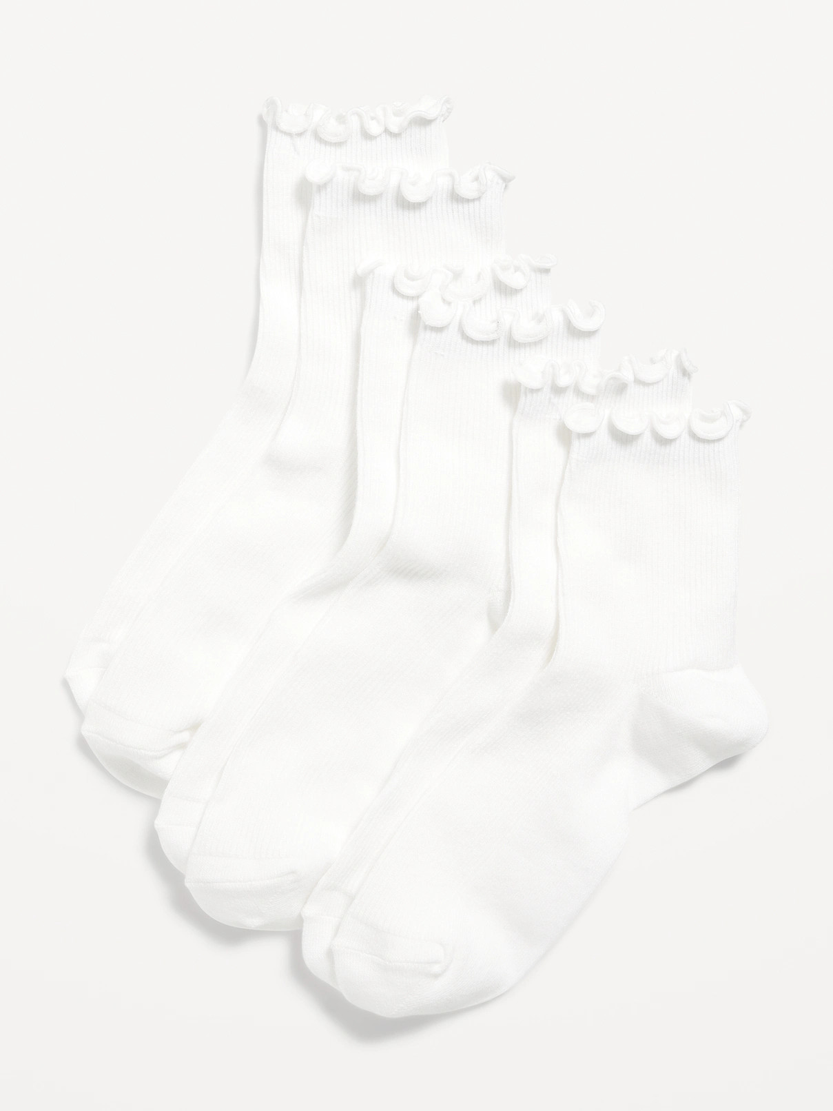 Ruffled Crew Sock 3-Pack for Women | Old Navy (US)
