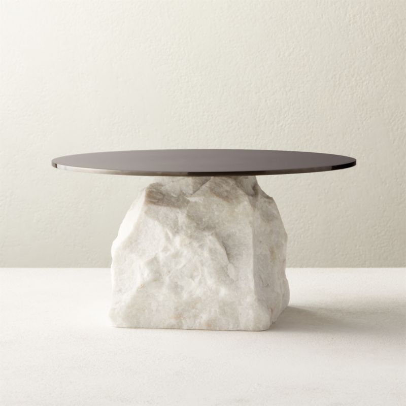 Hubbard Large Marble Cake Stand + Reviews | CB2 | CB2