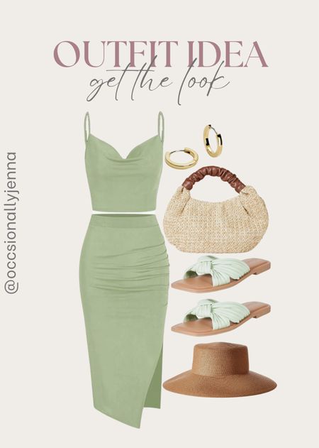 Outfit idea! Get the look from Amazon! 

Two piece set, sandals, bag, purse, gold hoops, earrings, hat, vacation style, summer outfit 

#LTKShoeCrush #LTKItBag #LTKStyleTip