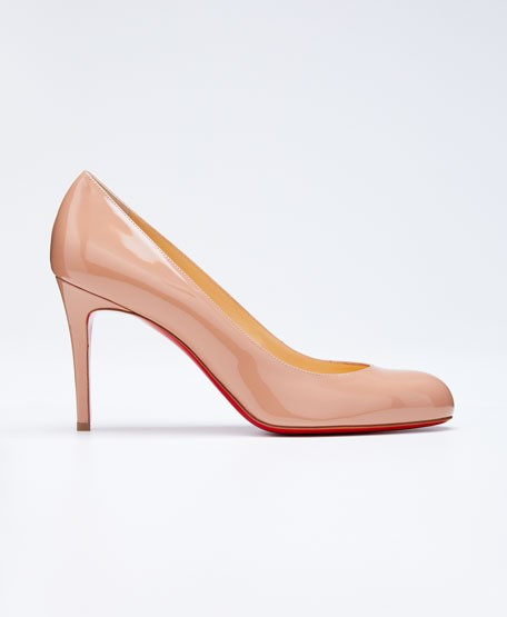 Christian Louboutin Simple Patent Red Sole Pump, Nude | Bergdorf Goodman