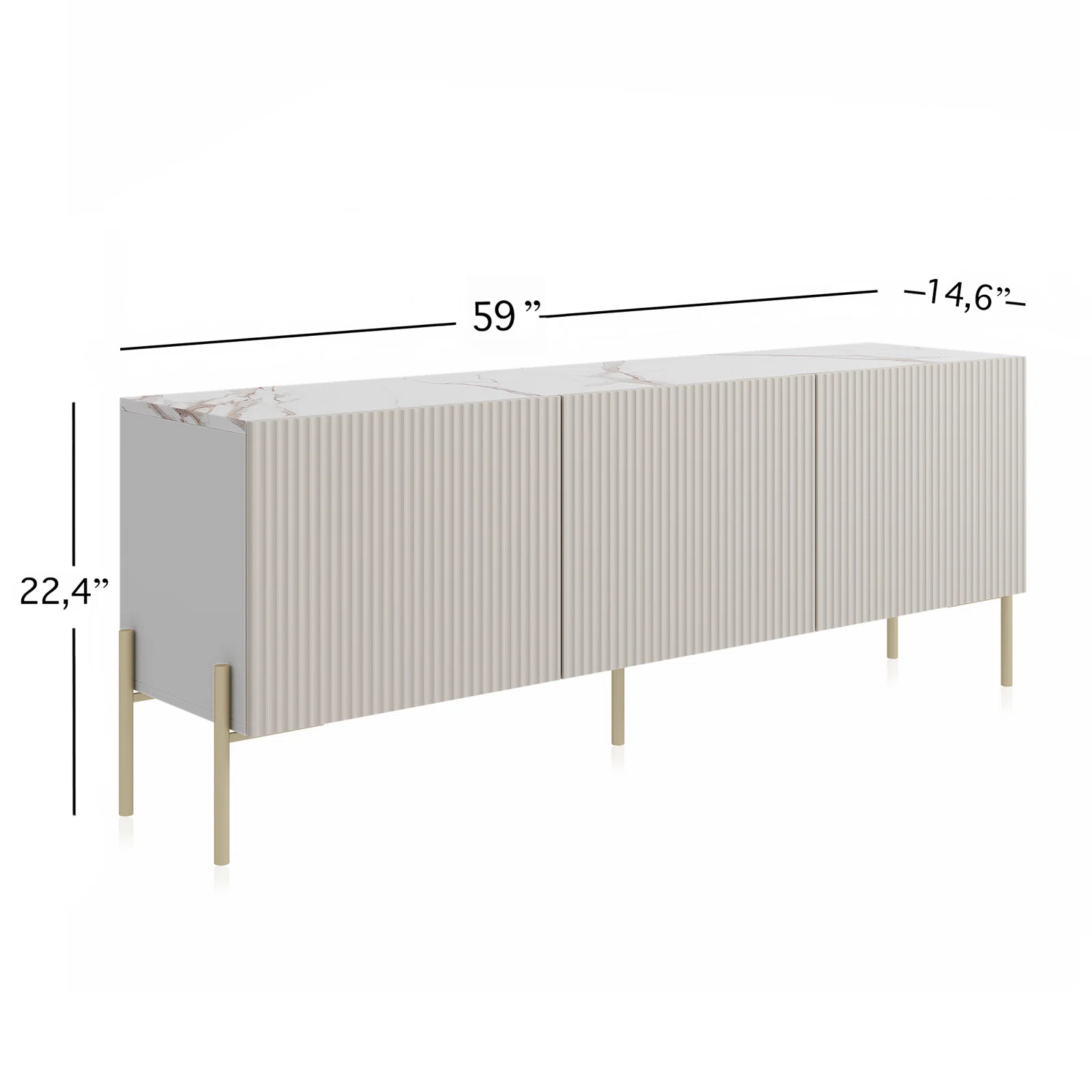 Andreau 59'' W Storage Credenza | Wayfair North America