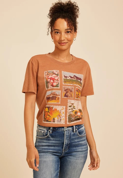 Fall Stamp Oversized Fit Graphic Tee | maurices | Maurices