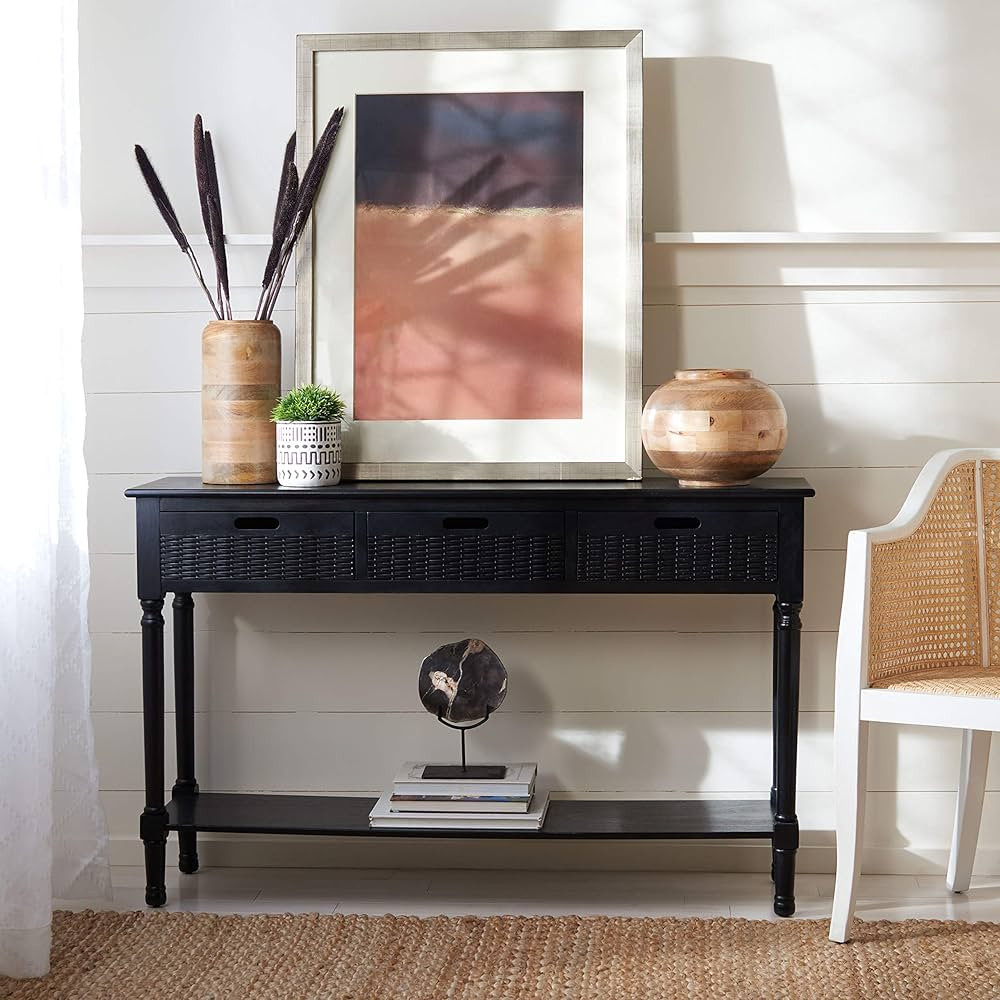 Safavieh Home Collection Landers Black 3-Drawer Console Table CNS5711B, 0 | Amazon (US)