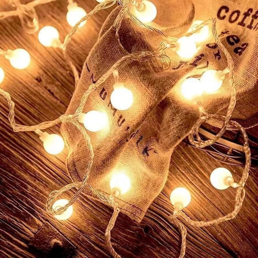 FANSIR Globe String Lights Waterproof, 10M 33ft 100 LED Plug in Fairy Lights, 8 Modes Christmas L... | Amazon (UK)