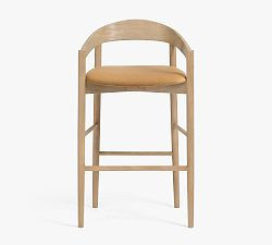 Laguna Leather Stool | Pottery Barn (US)