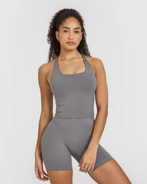 Timeless Square Neck Mid Vest 
 Ash Grey | Oner Active (UK / US)