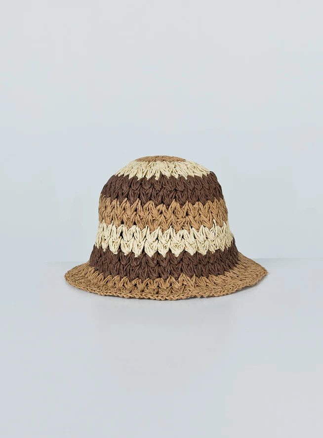 Peyton Bucket Hat Brown Multi | Princess Polly US