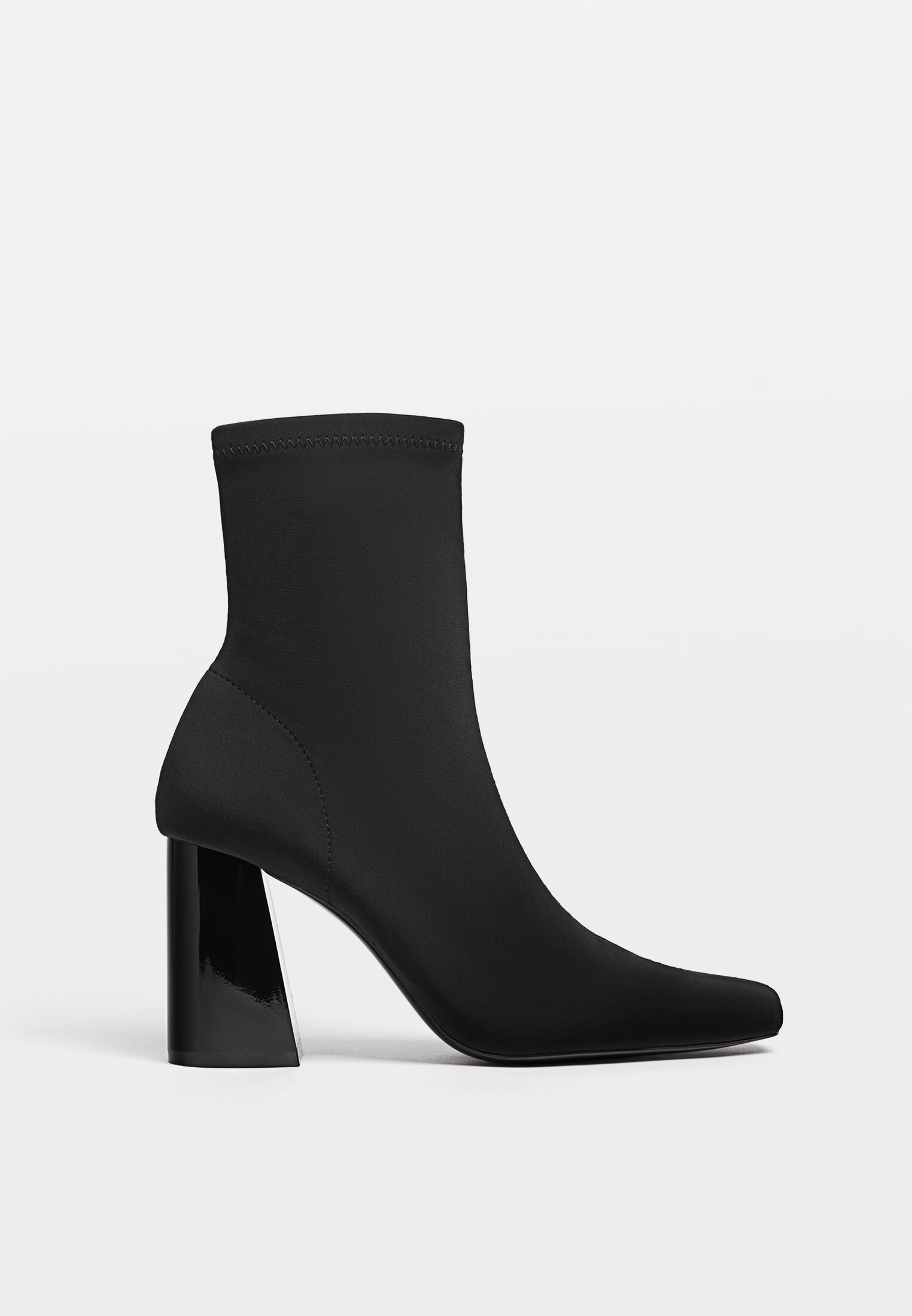 Fabric high-heel ankle boots - Women's fashion | Stradivarius United Kingdom | Stradivarius (UK)