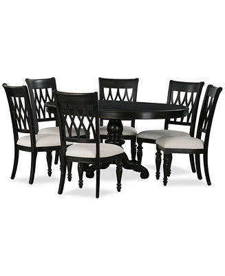 Daria 7-Pc. Dining Set (Round Table & 6 Side Chairs) | Macy's