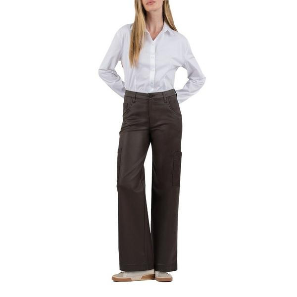 Women's KUT from the Kloth Jodi Coated Wide Leg Jeans Seal Brown 8 31.5 | Scheels Sports