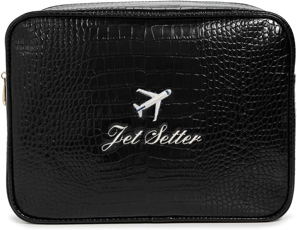 Women's Jet Setter Croc Pouch, Black, One Size | Amazon (US)