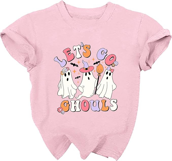 Halloween Shirt Toddler Let's Go Ghouls T-Shirt Boys Girls Ghost Graphic Tee Kids Spooky Seaon To... | Amazon (US)