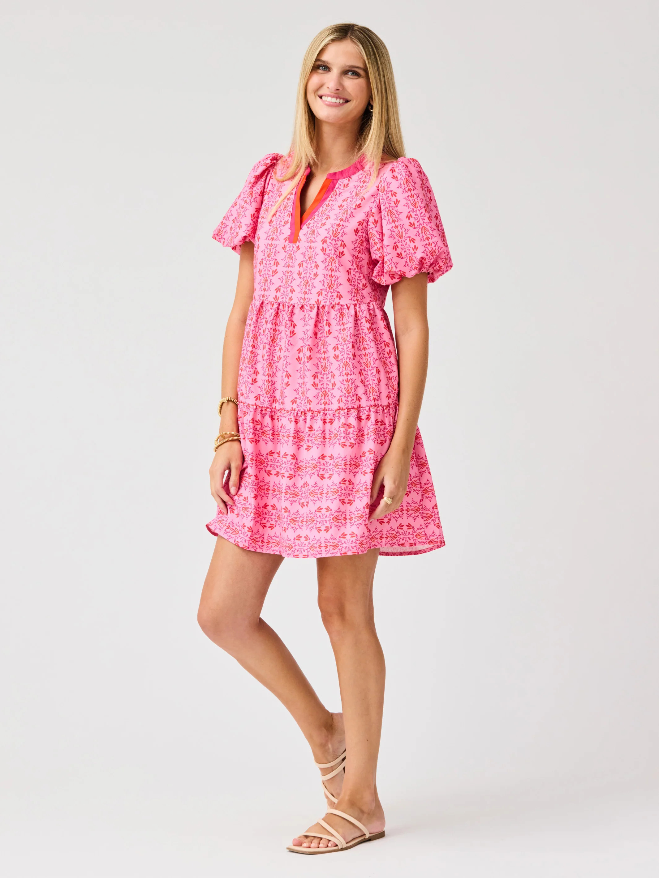 Kinsley Mini Dress | Heirloom Vine Pink | Mary Square