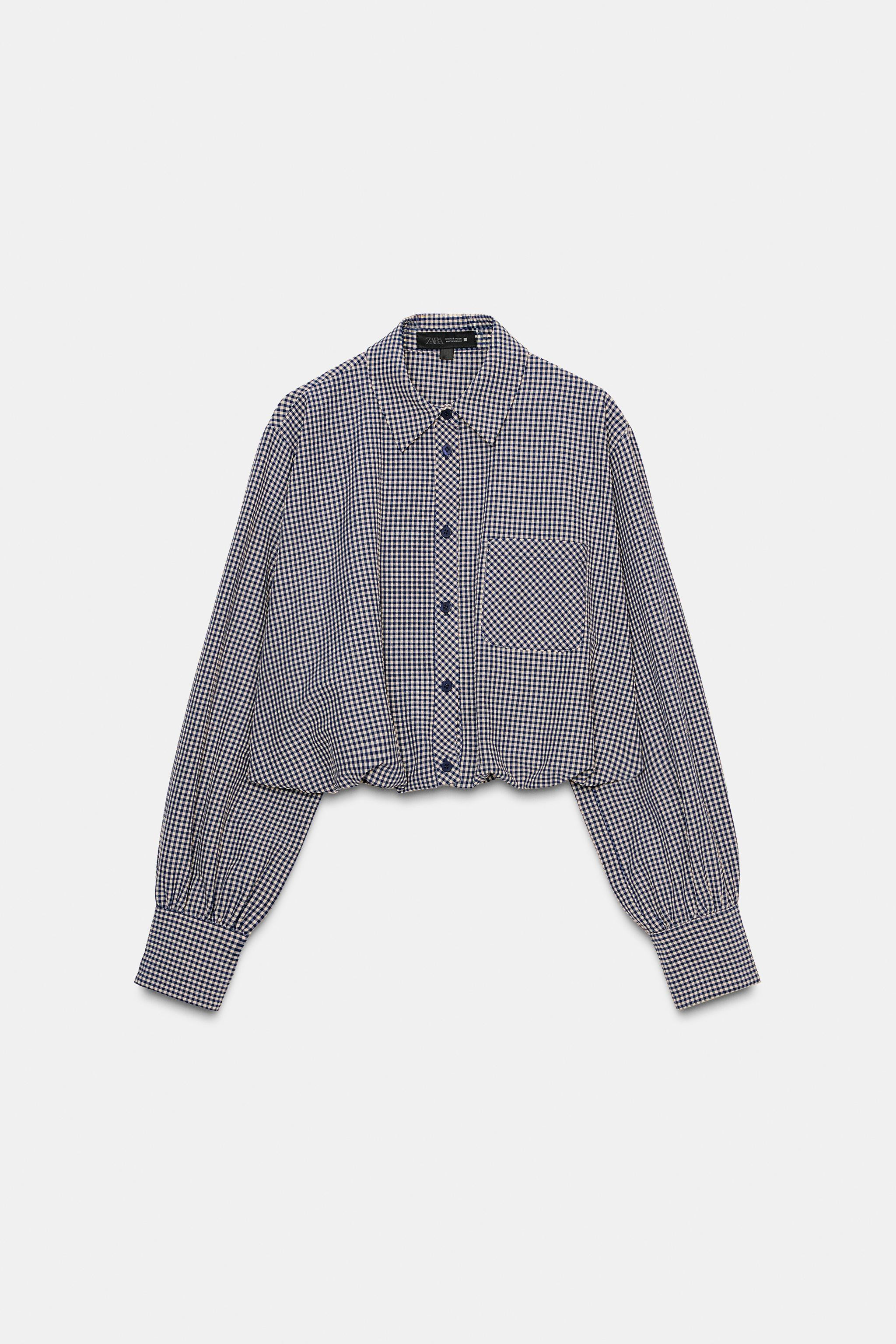 GINGHAM BALLOON SHIRT | Zara UK