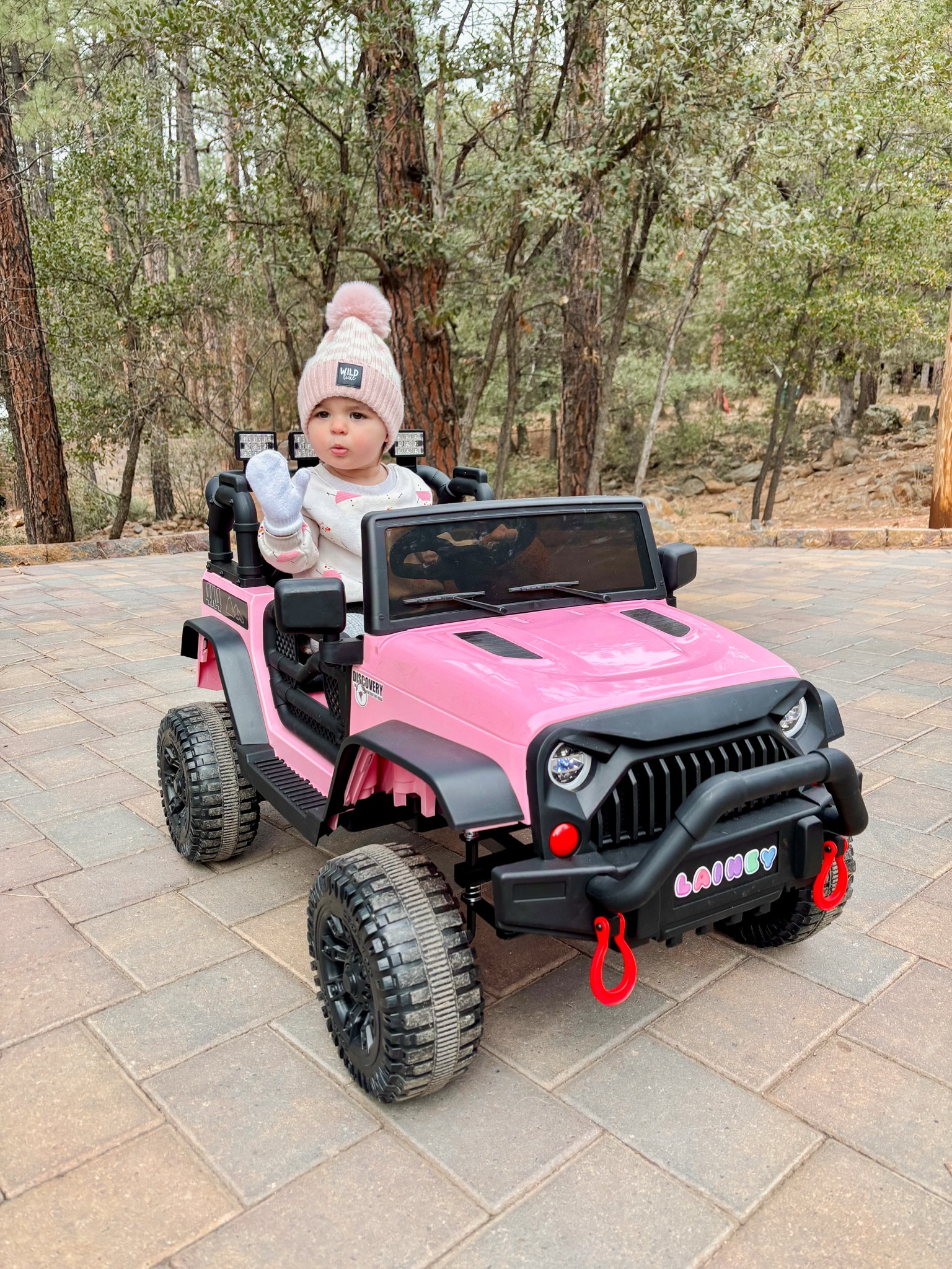 Pink Jeep Beep Beep! Actually does well on unpaved roads! 

#LTKGiftGuide #LTKBaby #LTKKids