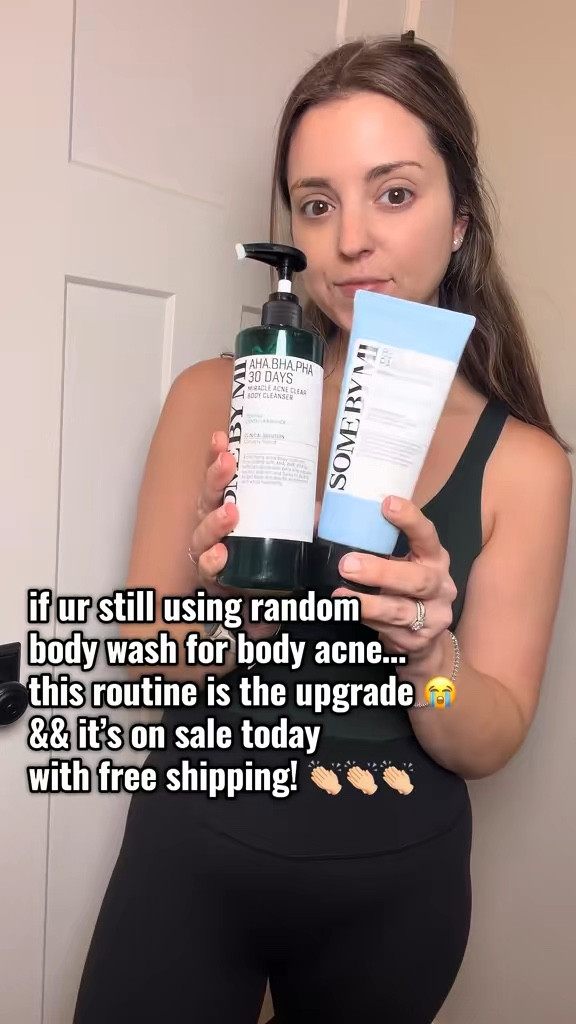  you struggle with strawberry skin, body acne, or rough bumps, this body care combo is worth adding to your routine ✨ The Some By Mi AHA BHA PHA cleanser and lotion gently exfoliate and help improve the appearance of uneven texture while keeping skin feeling smooth and hydrated. I’ve been using the cleanser in the shower and the lotion after, and my skin feels so much softer.

⸻



#somebymi
#tiktokmademebuyit
#kbeautybodycare
#smoothskin
#ltkbeauty


#LTKBeauty #LTKselfcare #LTKdayinmylife