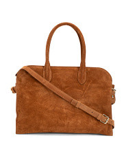 Made In Italy Suede Satchel With Side Buckles | Handbags | Marshalls | Marshalls