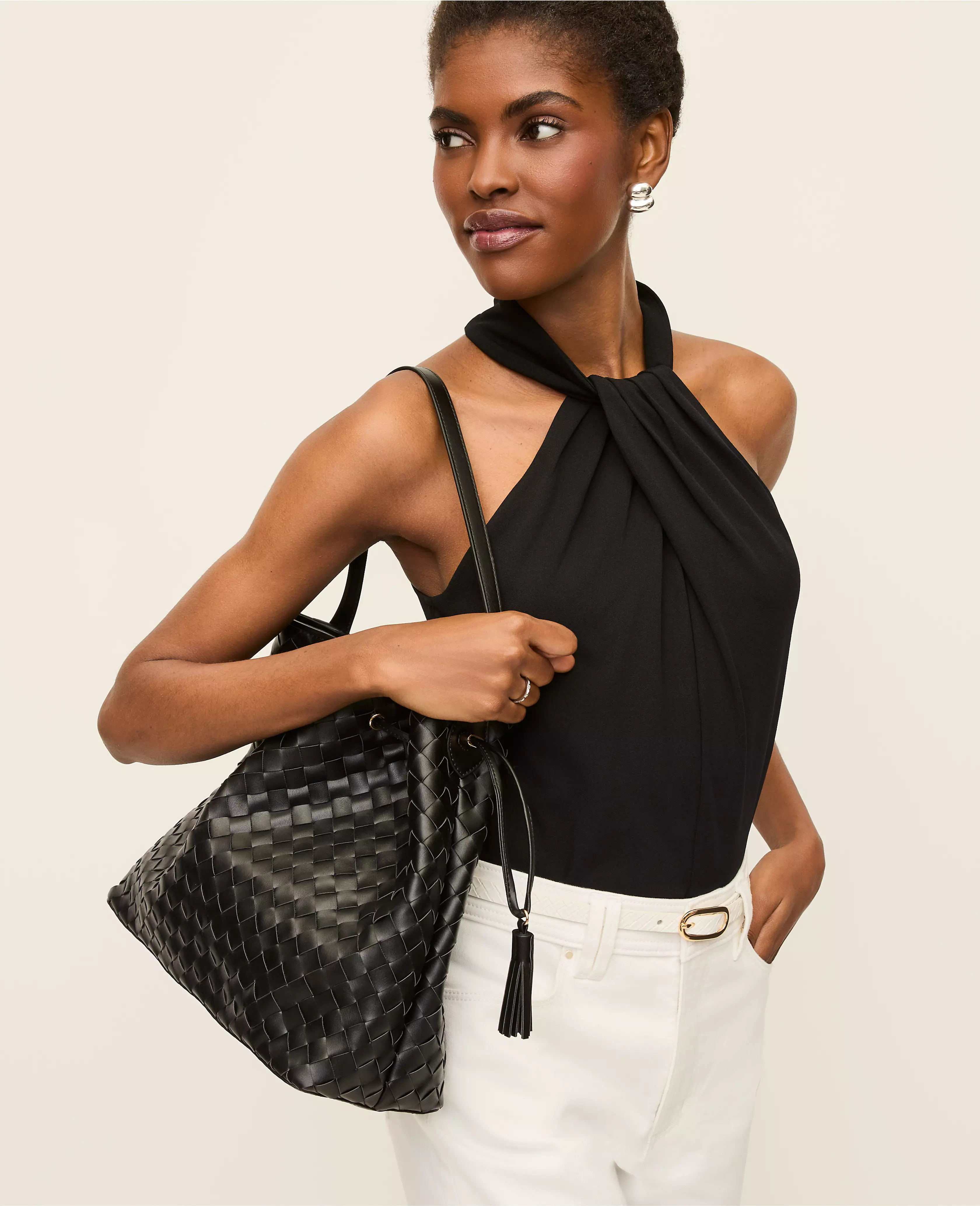 Twist Neck Halter Top | Ann Taylor