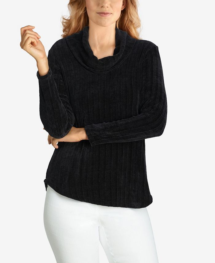Ruby Rd. Women's Ribbed Cowl Neck Pullover Top & Reviews - Tops - Women - Macy's | Macys (US)