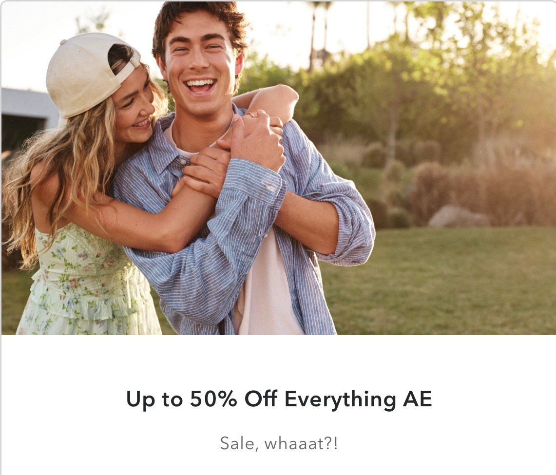 Up to 50% off everything at AE & Aerie it’s time for a wardrobe seasonal update 

#LTKSaleAlert #LTKFestival #LTKootd