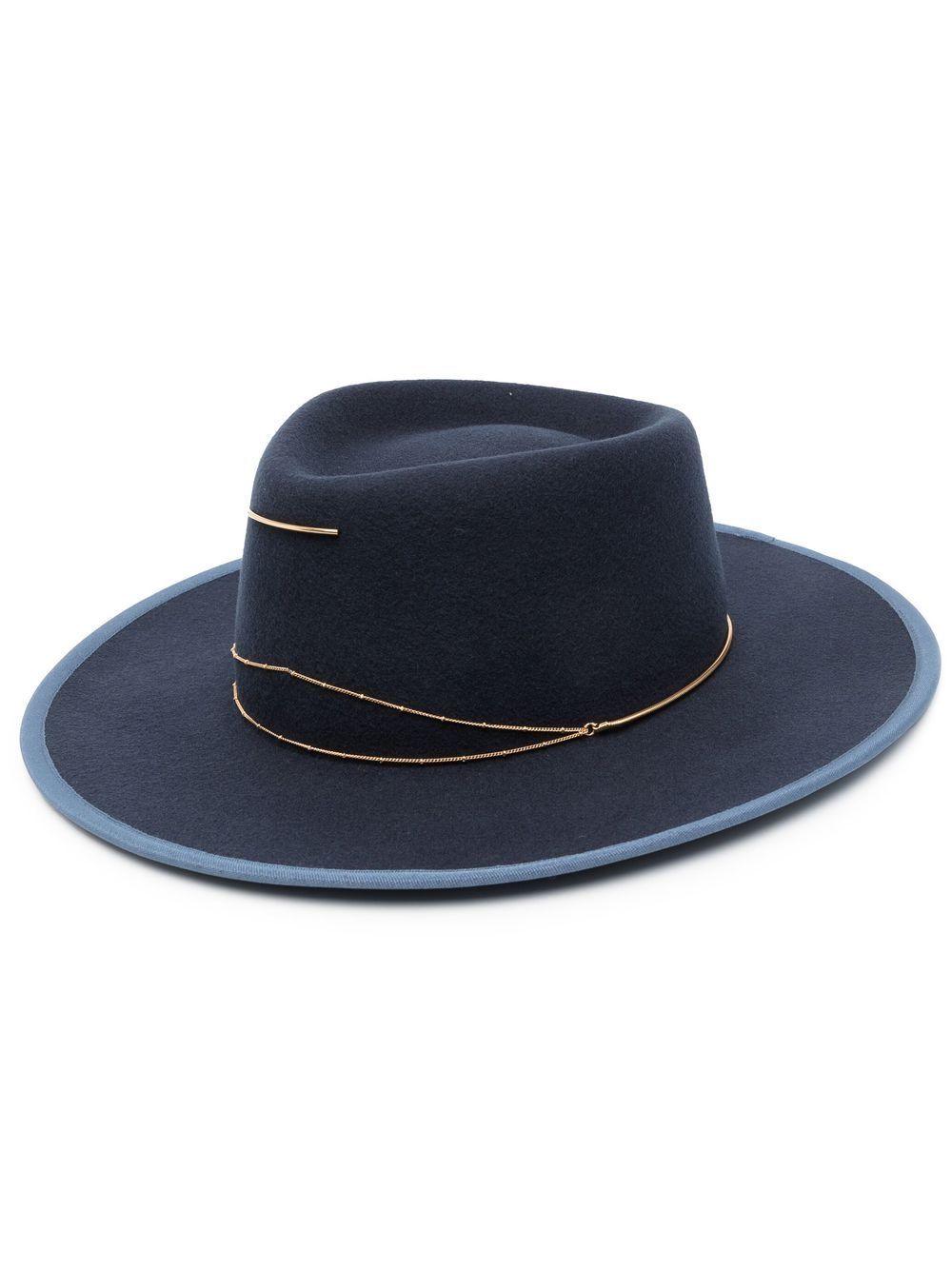 New SeasonVan Palmachain-detail fedora hat | Farfetch Global