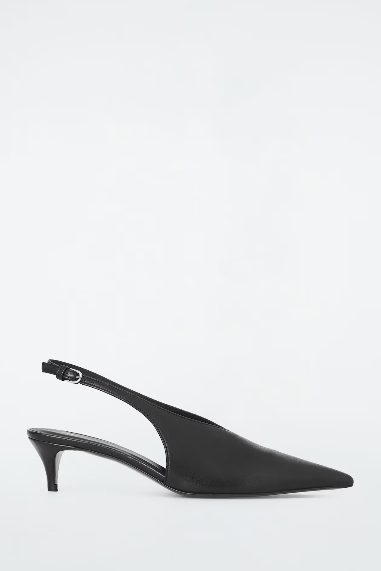 POINTED LEATHER SLINGBACK KITTEN HEELS - BLACK | COS | COS (EU)