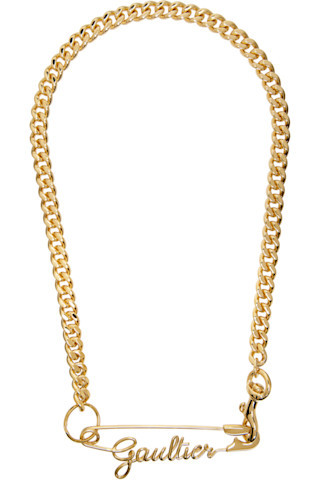 'The Gaultier Safety Pin' Necklace | SSENSE