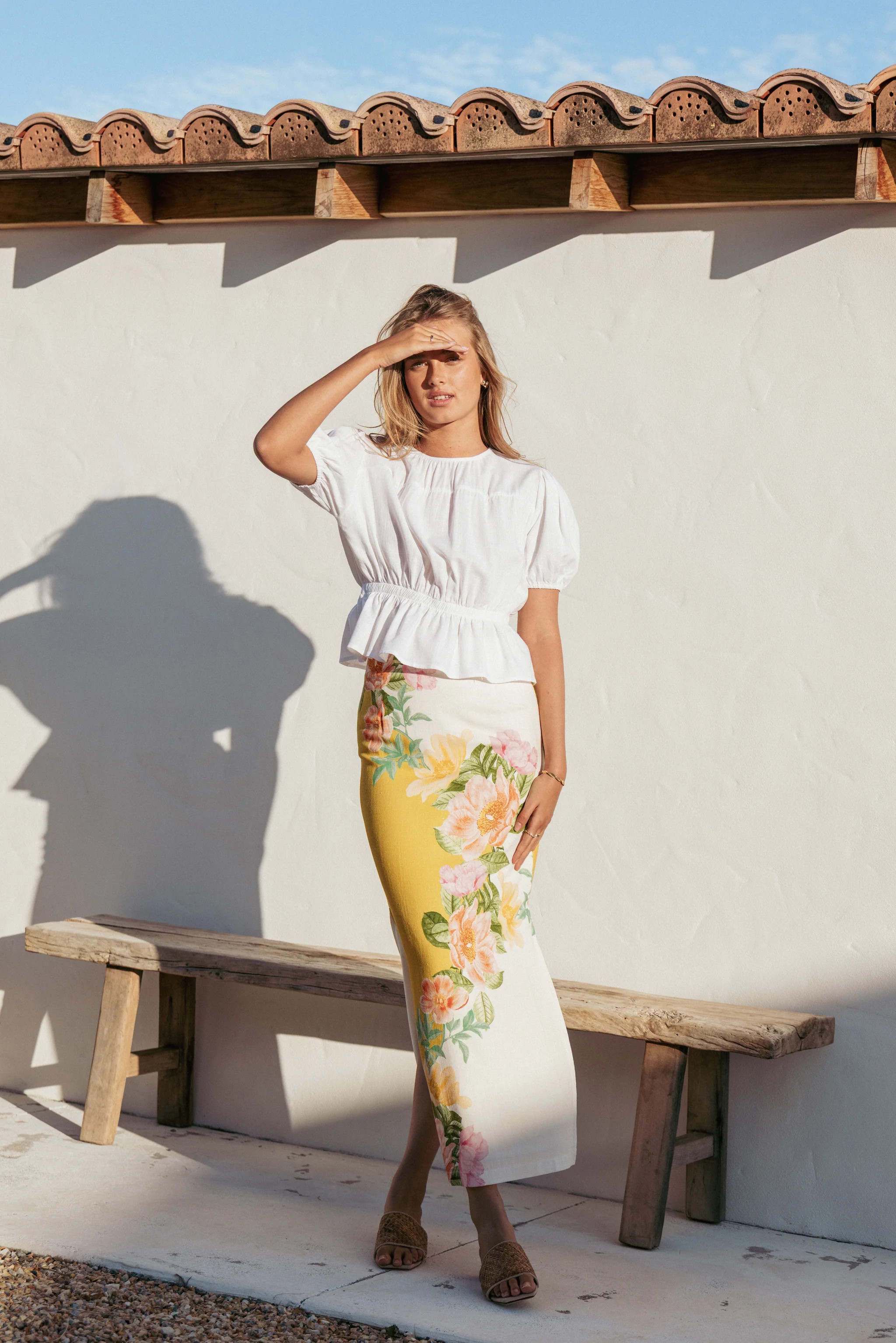 Peta Maxi Skirt - Yellow Poppy | Petal & Pup (US)